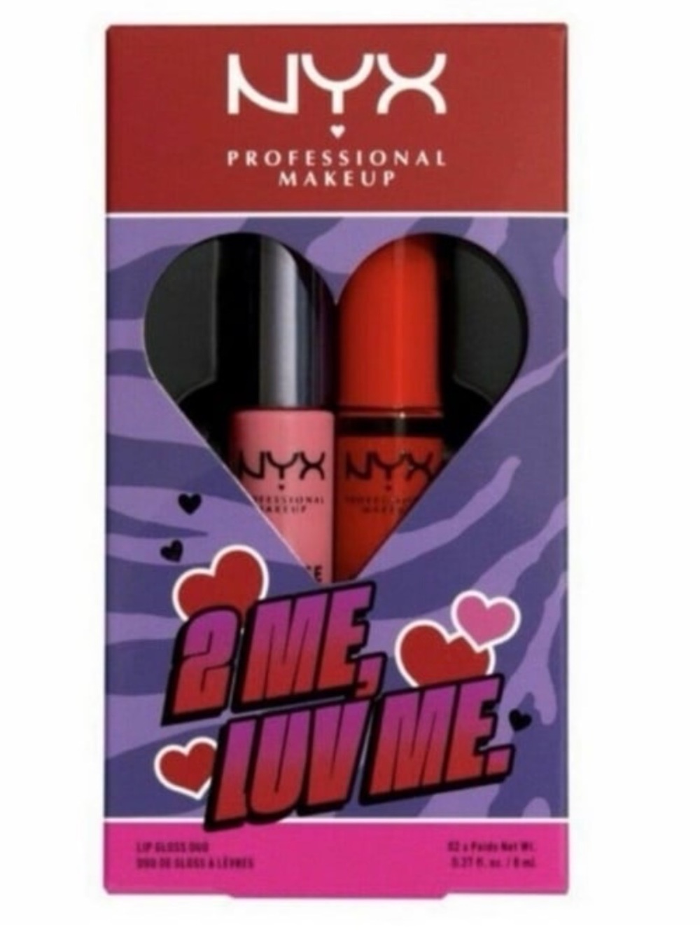 NYX 2 Me, Luv Me Butter Lip Gloss Duo Candy Clapback & Tres Leches NEW in Box